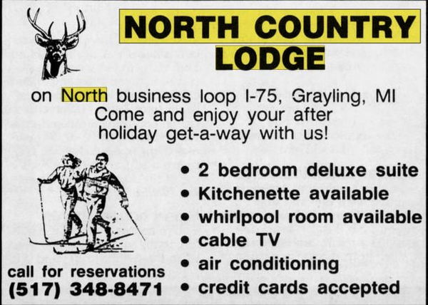 North Country Lodge - Jan 1991 Ad (newer photo)